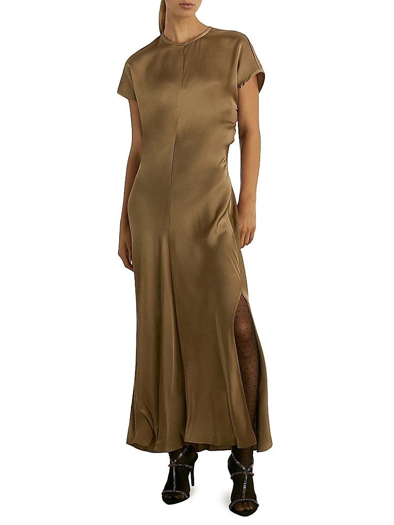 Kora Satin Maxi-Dress