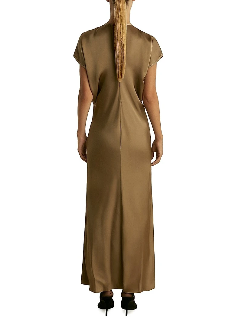 Kora Satin Maxi-Dress