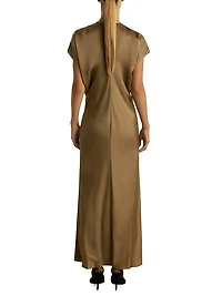 Kora Satin Maxi-Dress