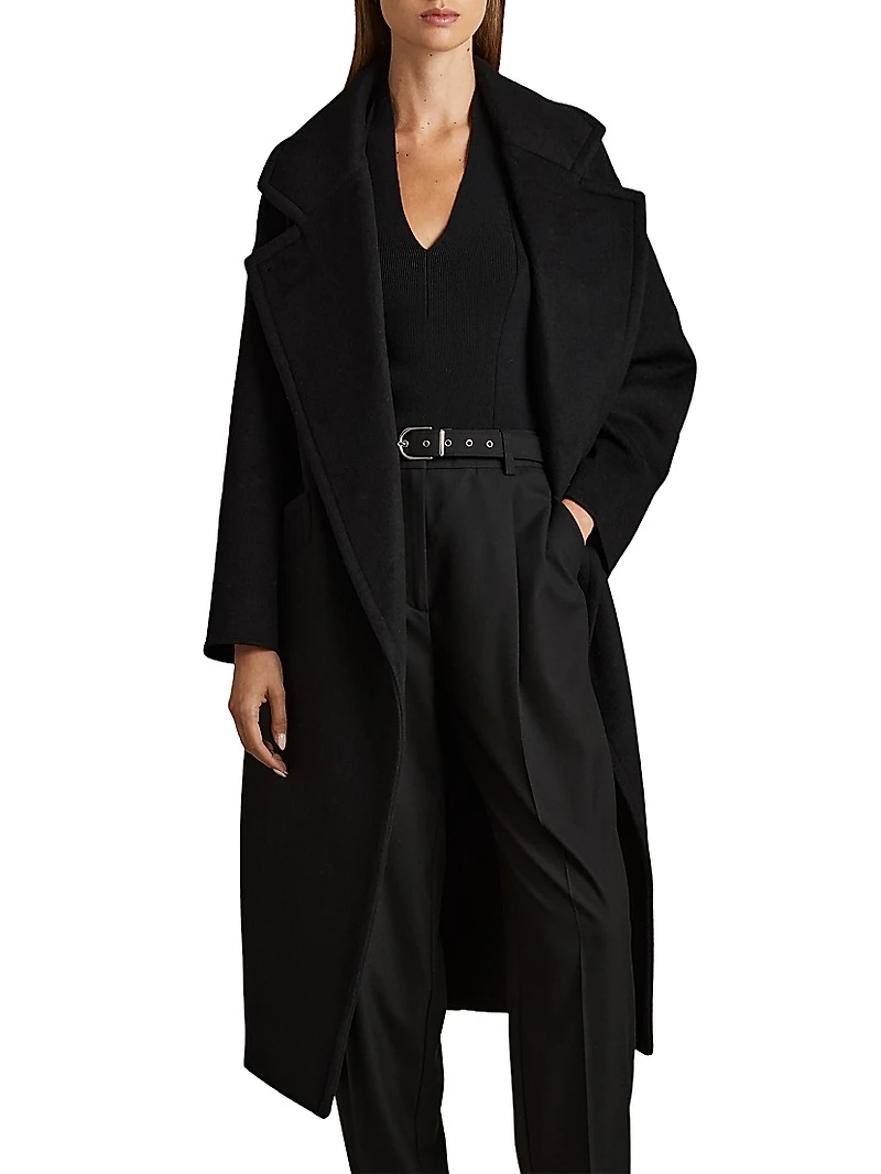 Bridget Wool-Blend Tie-Waist Coat