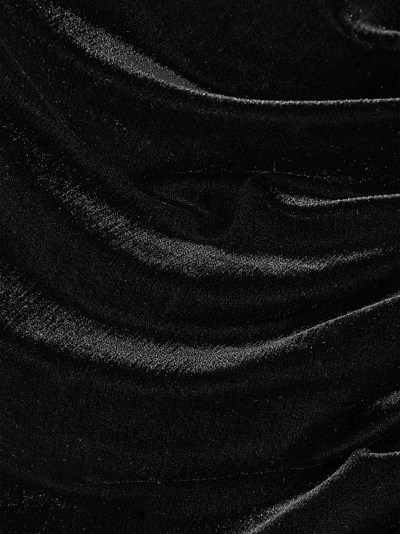 Brooke Velvet Drape Midi-Dress