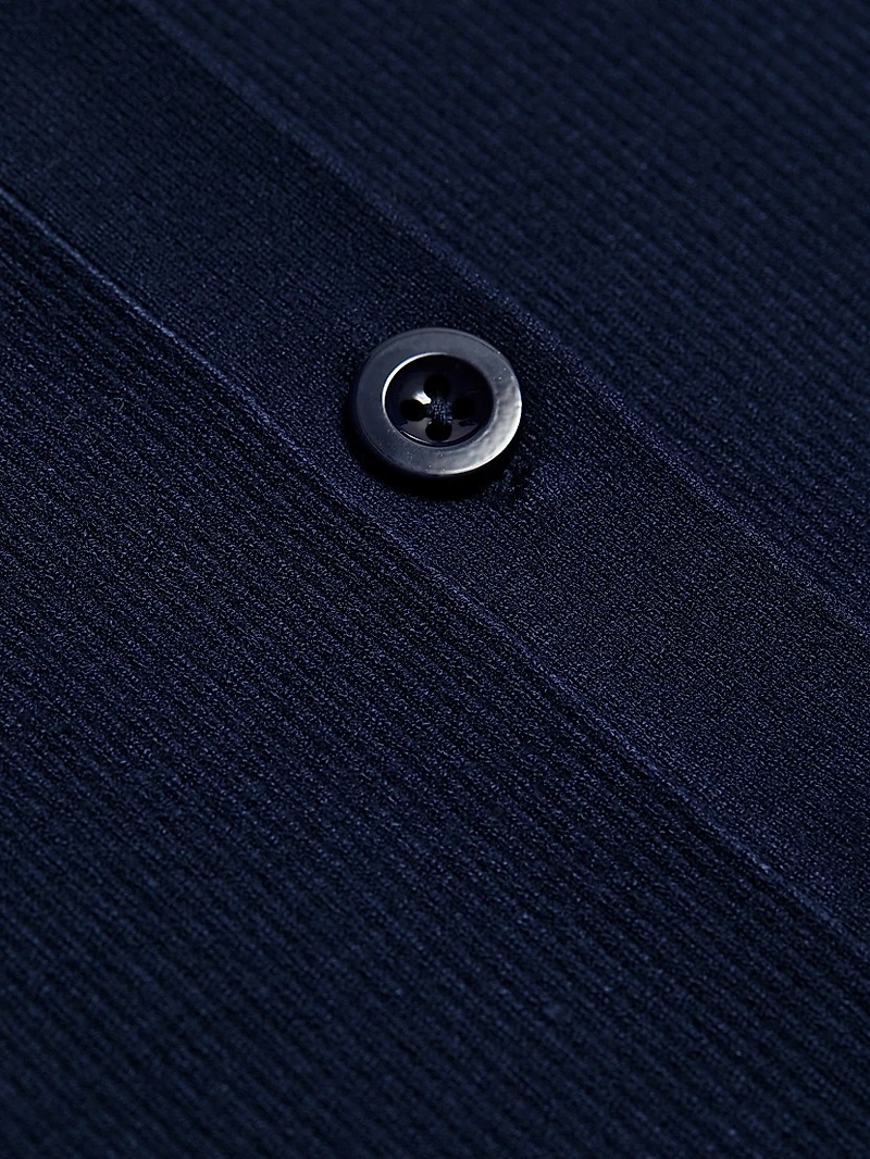 Agnes Short-Sleeve Cardi Midi-Dress