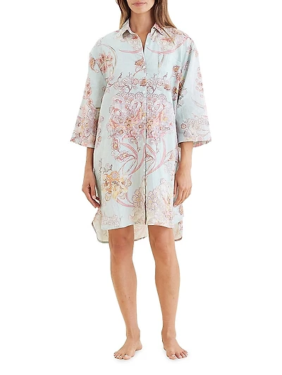 Coco Resort Floral Linen Nightie