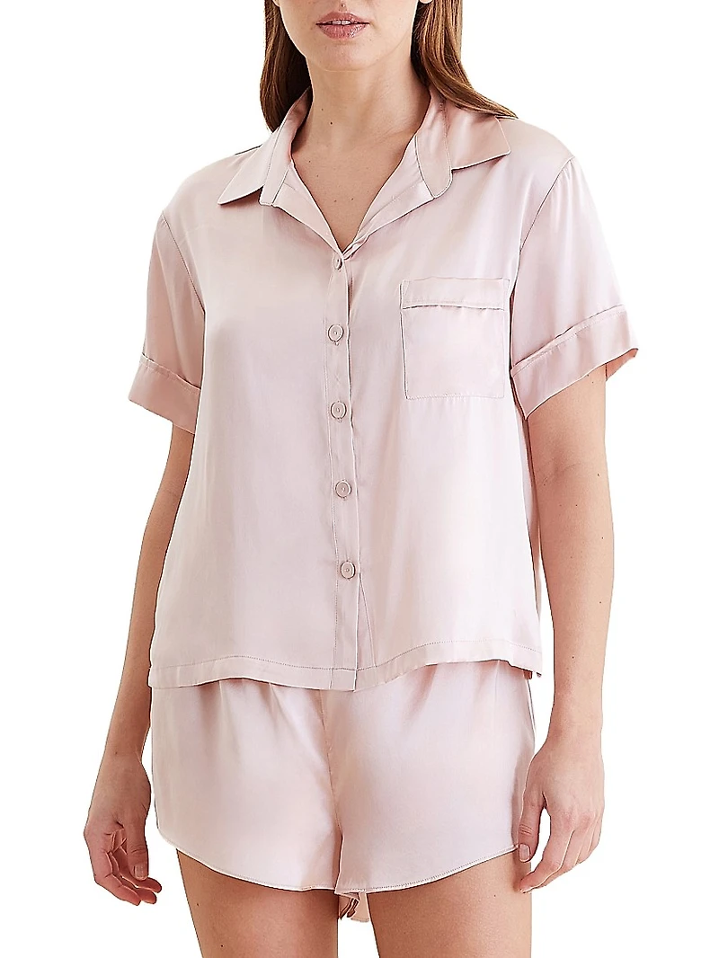 Audrey Silk Boxer Pajamas