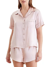 Audrey Silk Boxer Pajamas