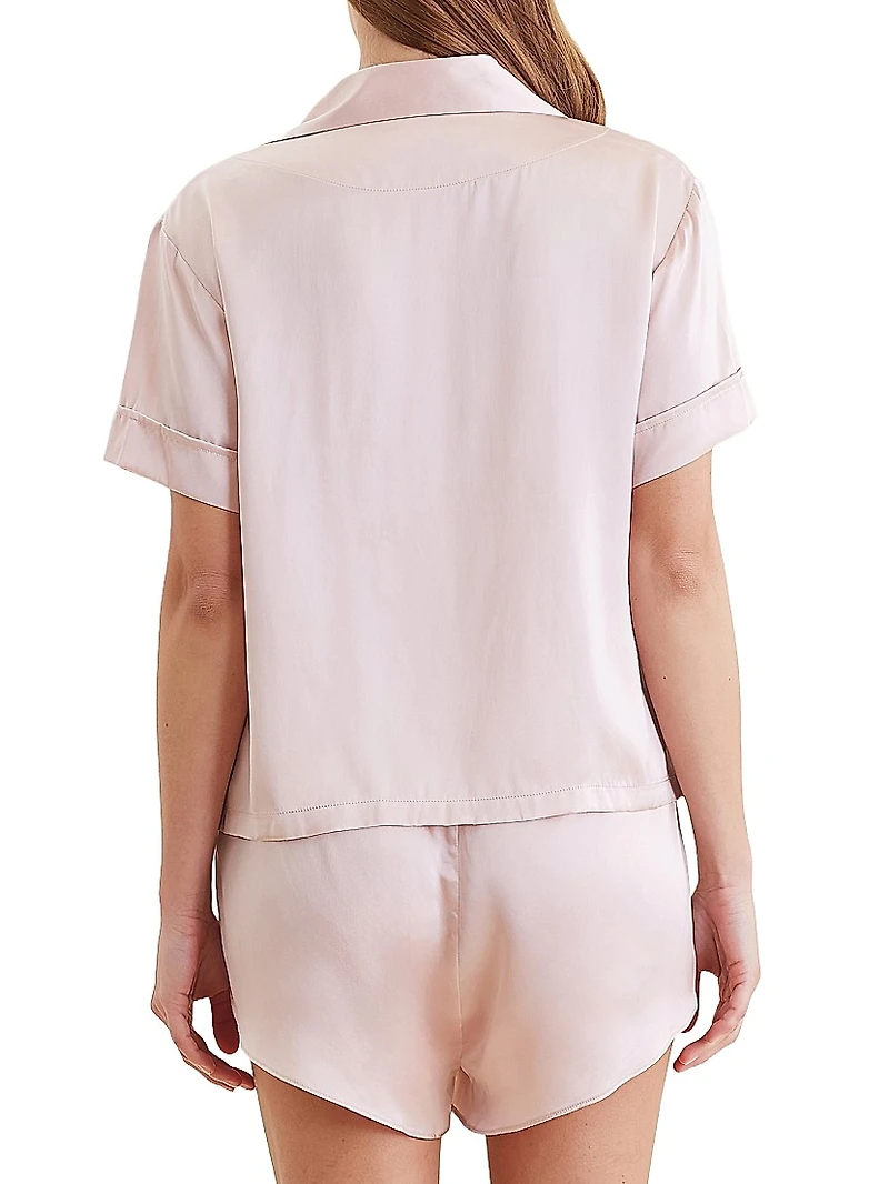 Audrey Silk Boxer Pajamas