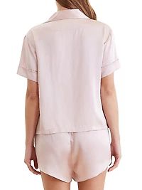 Audrey Silk Boxer Pajamas