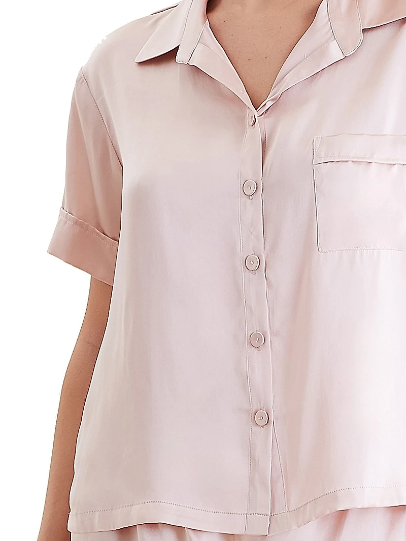 Audrey Silk Boxer Pajamas