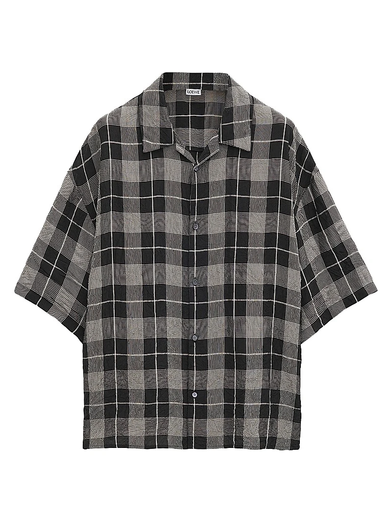 Plaid Short-Sleeve Shirt