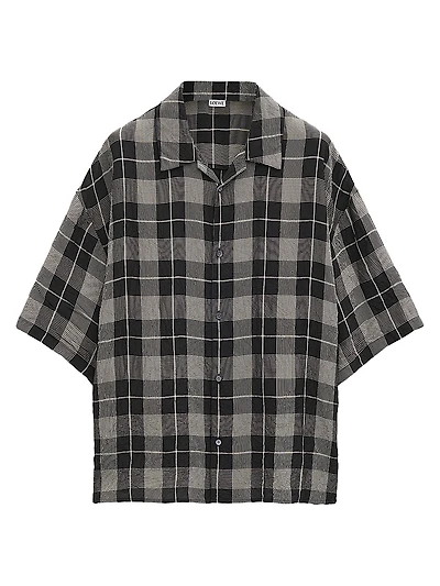 Plaid Short-Sleeve Shirt