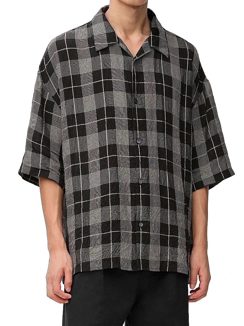 Plaid Short-Sleeve Shirt