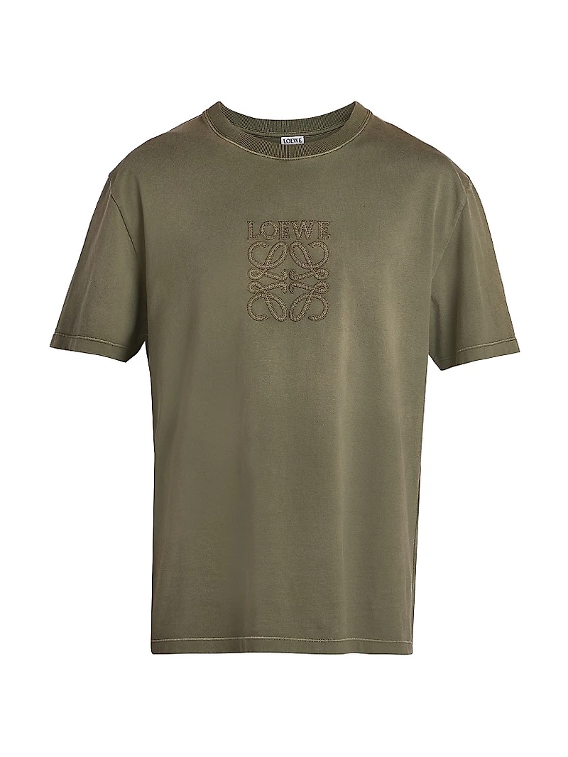 Embroidered Logo Cotton-Blend T-Shirt