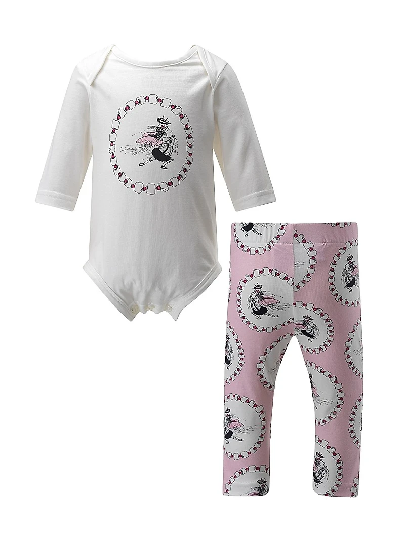 Eloise Baby Girl's Angel Wings Bodysuit & Leggings Set