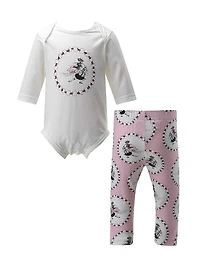 Eloise Baby Girl's Angel Wings Bodysuit & Leggings Set