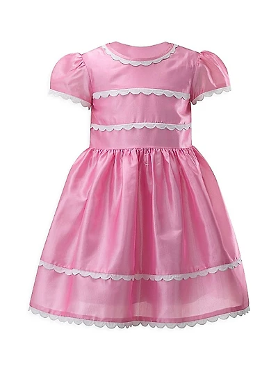 Eloise Little Girl's & Girl's Eloise Taffeta Scalloped Dress