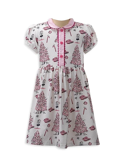 Eloise Little Girl's & Girl's Eloise Christmas Tree Shirtdress