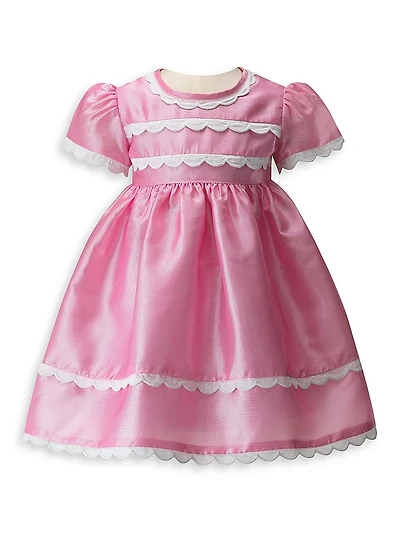 Baby Girl's Eloise Taffeta Scalloped Dress & Bloomers Set
