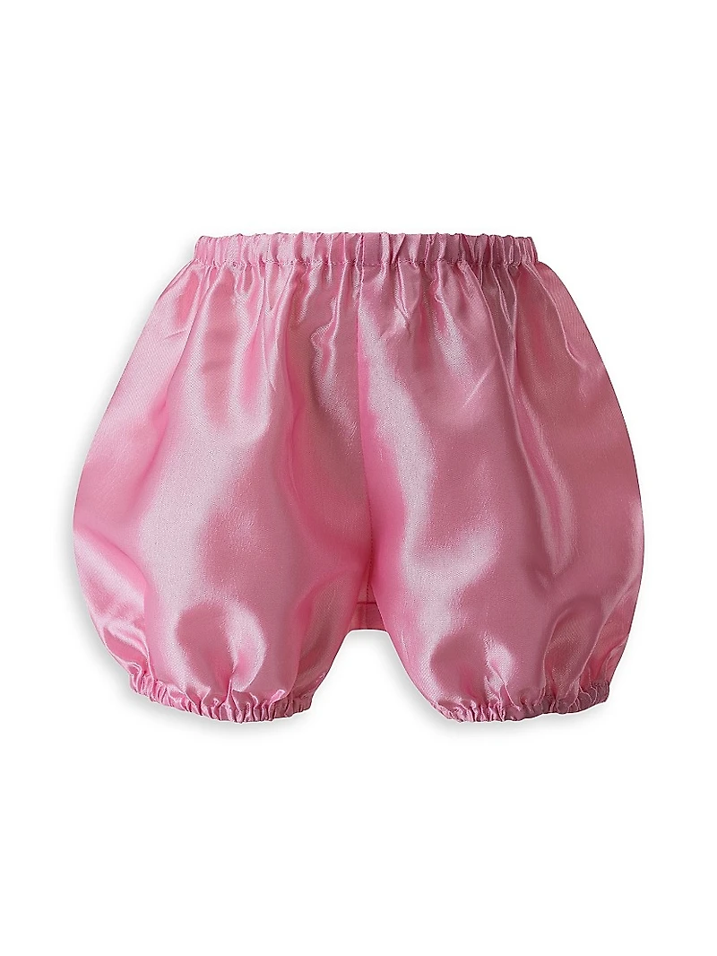 Baby Girl's Eloise Taffeta Scalloped Dress & Bloomers Set