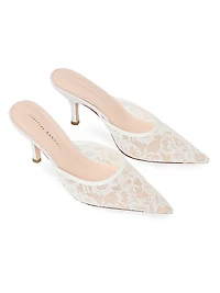 Layla 50MM Lace Leather Mules