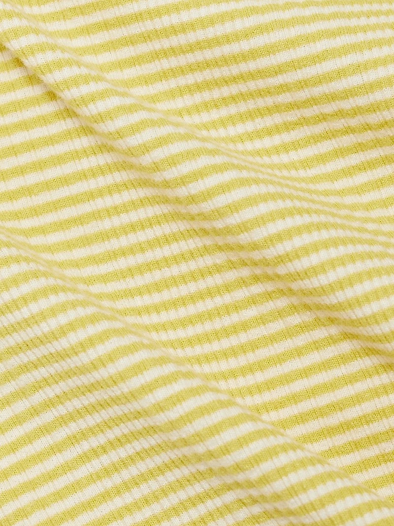 Selena Striped Rib-Knit T-Shirt