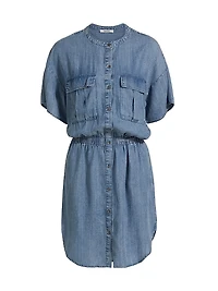 Raquel Denim Button-Front Minidress
