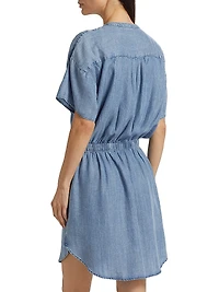 Raquel Denim Button-Front Minidress
