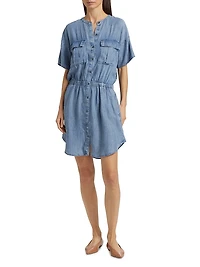 Raquel Denim Button-Front Minidress