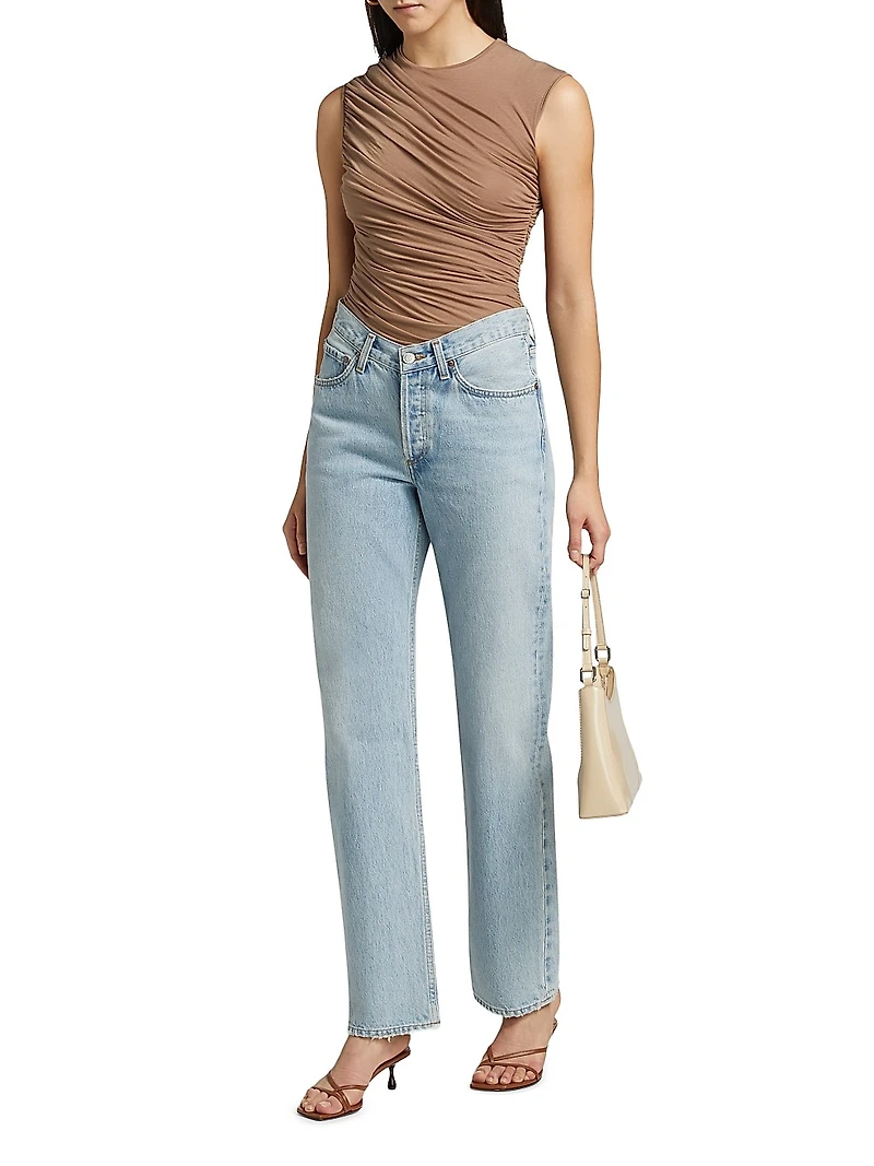 Kelly V-Waist Straight Leg Jean
