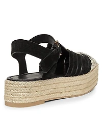 Elsa Python-Printed Leather Espadrilles