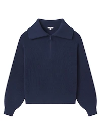 Cotton Silk Half-Zip Pullover