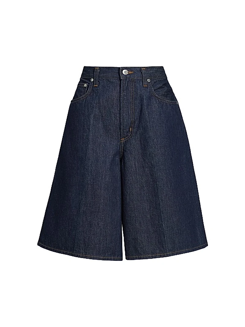 Nolan Denim High-Rise Shorts
