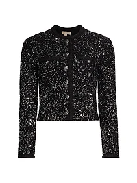 Sequined Crewneck Jacket