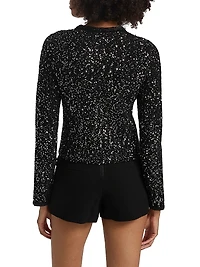 Sequined Crewneck Jacket