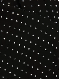 Crystal-Embellished V-Neck Minidress