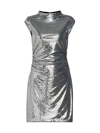 Sequined Ruched Minidress