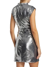 Sequined Ruched Minidress