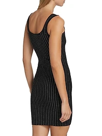 Crystal-Embellished Sleeveless Mini-Dress