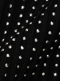 Crystal-Embellished Sleeveless Mini-Dress