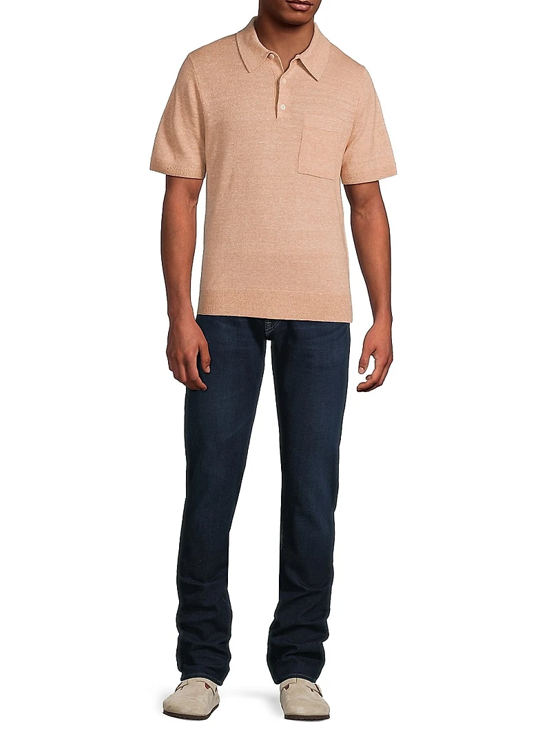 Pocket Knit Polo Shirt