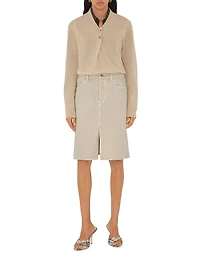 Mews 90MM Check Linen-Blend Mules