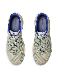 Terrace Check Linen Low-Top Sneakers