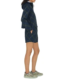 Terrace Check Linen Low-Top Sneakers