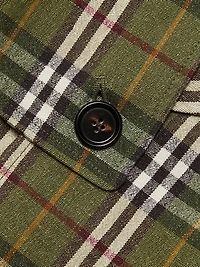 Check Linen Trench Coat