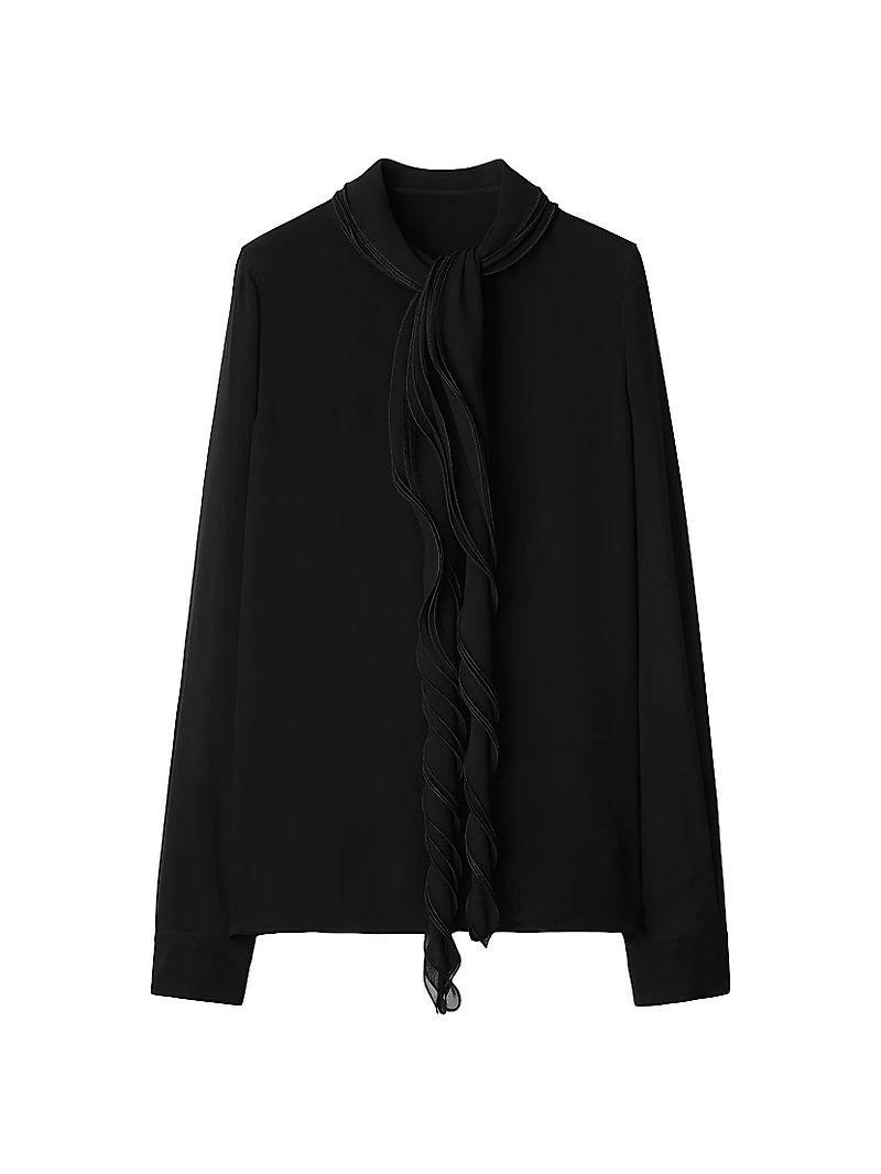 Silk Ruffle Blouse