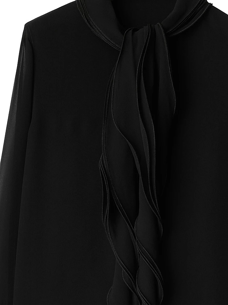 Silk Ruffle Blouse
