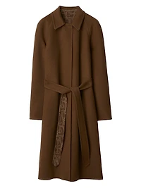 Wool-Blend Belted Trench Coat