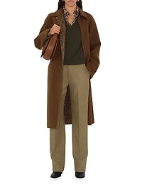 Wool-Blend Belted Trench Coat