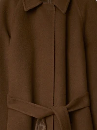 Wool-Blend Belted Trench Coat