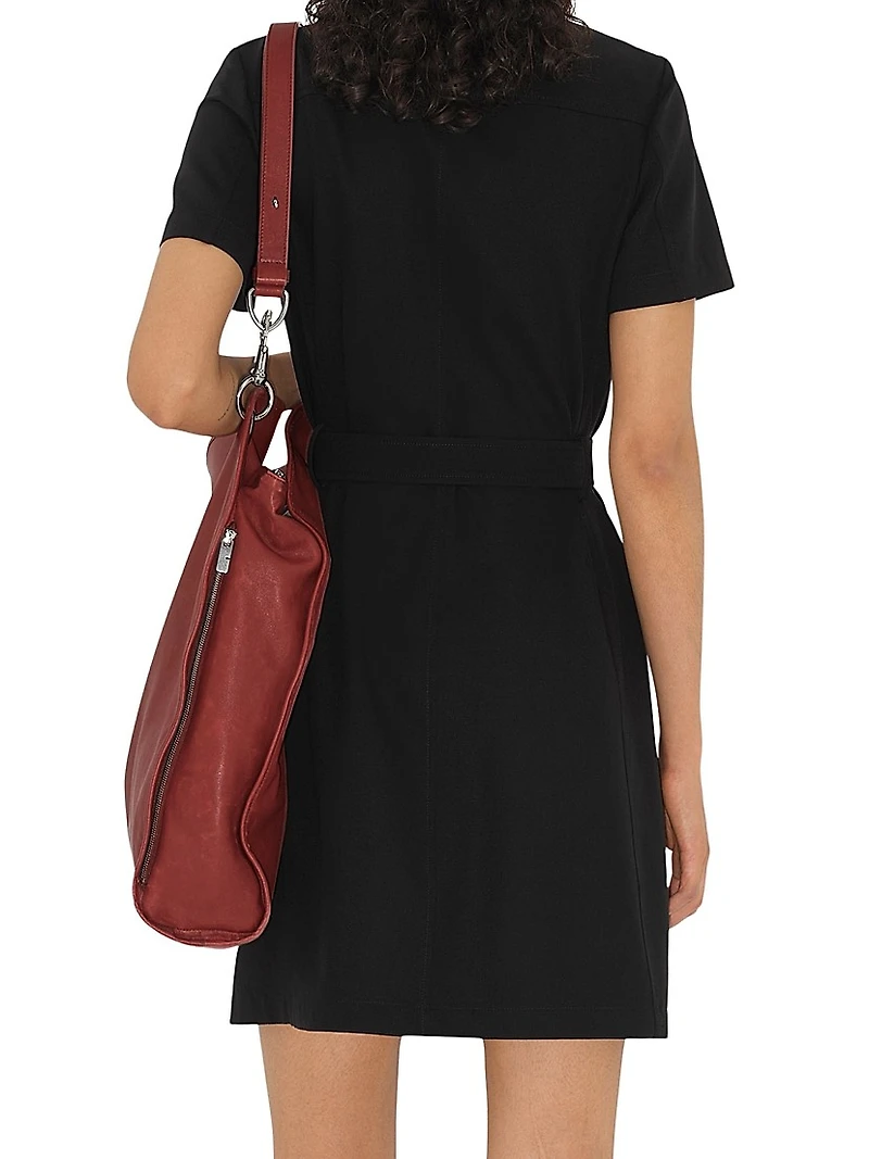 Trench Wool Belted Minidress