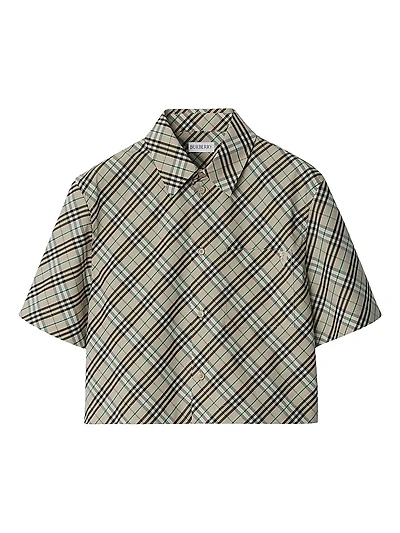 Check Poplin Boxy Shirt